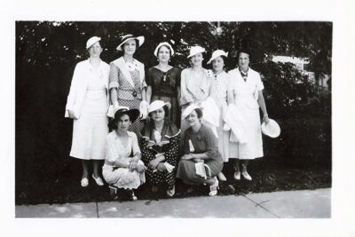 Alpha Chi chapter (Butler University) alumnae visit DePauw University, 1935, photograph