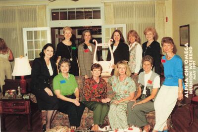 Alumnae of the Epsilon Eta chapter (Stephen F. Austin State University), 1997, photograph