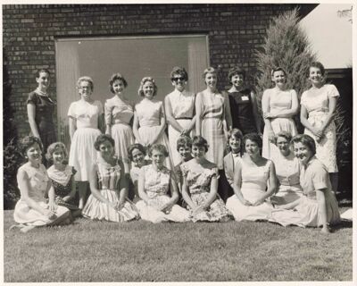 Members of the Gamma Lambda Gamma alumnae chapter (DuPage County, Illinois), 1964, photograph