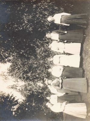 Beta Beta (Indianapolis) Annual Picnic at home of Florence Thompson Taggart (Alpha, DePauw University), Photograph, June 1916