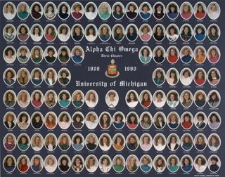 Theta Chapter Composite Photograph, 1989-1990