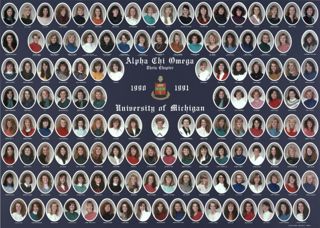 Theta Chapter Composite Photograph, 1990-1991