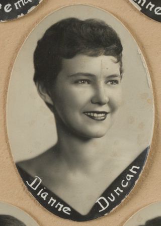 Theta Chapter Composite Detail, Dianne Duncan, 1957