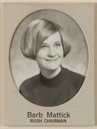 Theta Chapter Composite Detail, Barb Mattick, 1969-1970