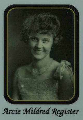 Beta Eta Chapter Composite Detail, Arcie Mildred Register, 1929