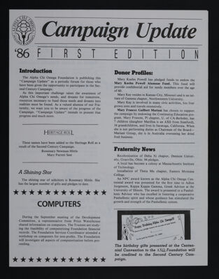 Campaign Update, First Edition, 1986