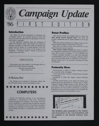Campaign Update, First Edition, 1986