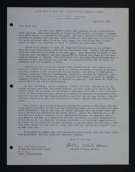 Polly Houser to Alpha Chis Letter, August 24, 1942