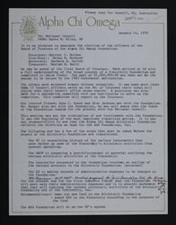 Karen Miley to National Council Letter, January 14, 1979