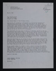 Lenore Lemanski to Charlene Whyte Letter, May 12, 1983