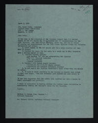 Barbara Horton to Betty Kirby Letter, March 5, 1982