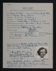 Record of Petitioner - Virginia Ann Kraus, June 13, 1945