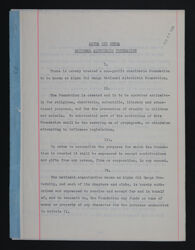 Alpha Chi Omega National Altruistic Foundation Constitution with Amendment Note, November 22, 1968