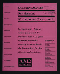 Boston Area Young Alumnae Group Flier, 1989