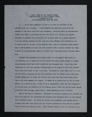 Ann Burnett Clark Massachusetts State Day Speech Section, April 26, 1952