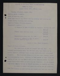 Minutes of the First Grand Council Meeting, August 25-28, 1903