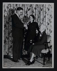 Hannah Keenan Receiving Good Neighbor Award, c. 1938