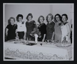 Officers with Delta Tau Chapter Installation Gifts Photograph, April 3, 1965