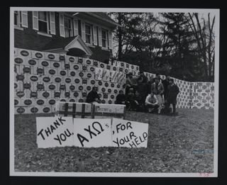Delta Sigs with Clothing Cartons From Joint Drive Photograph, 1967