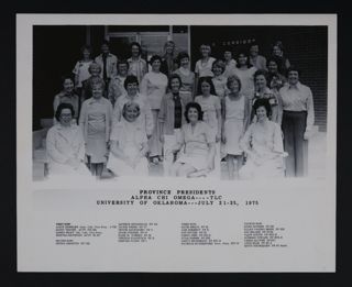 Province Presidents at Training Leadership Conference Photograph, July 21-25, 1975