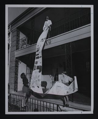 Alpha Upsilon Chapter Members With Christmas Letter Photograph, 1970