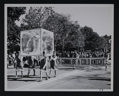 Beta Delta Chapter Homecoming Float Photograph, October 20, 1962