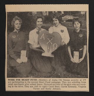 Work for Heart Fund Newspaper Clipping, c. 1962-66