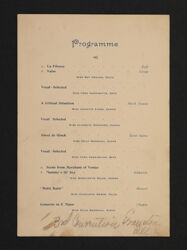 Third Convention Musicale Program, February 28-March 3, 1894