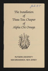 Theta Tau Chapter Installation Program, February 19-21, 1988