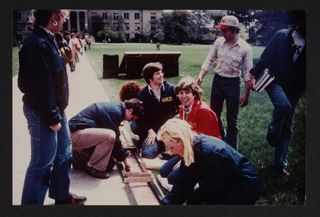 Delta Nu "A Mile of Pennies" Homecoming Service Photograph, c. 1981