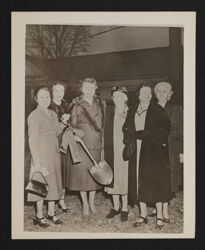 Group of Six at Alpha Chapter House Groundbreaking Photograph, November 1, 1952
