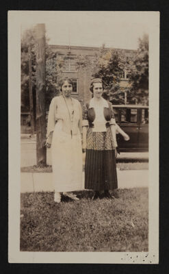 Gretchen Troster and Helen Barnum at Alpha Eta Chapter Installation Photograph, June 11, 1920