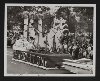 Gamma Mu Chapter Homecoming Float Photograph