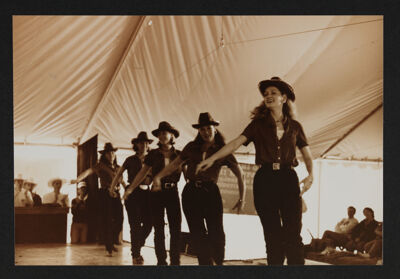 Gamma Upsilon Chapter Members Line Dancing Photograph, 1998