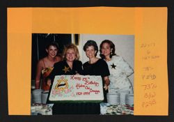 Murphy, Crandall, Small and Miketinac with 75th Birthday Cake Photograph, September 13, 1999