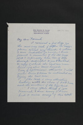Nellie Childe to Hannah Keenan Letter, April 19, 1953