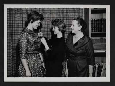 Gamma Psi Chapter Pinning Ceremony Photograph, 1958