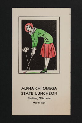 Alpha Chi Omega State Luncheon Program, May 9, 1931