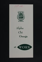 Alpha Chi Omega at Work Brochure, c. 1964