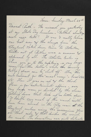 Olive Clark to Ruth Suppes Letter, March 28