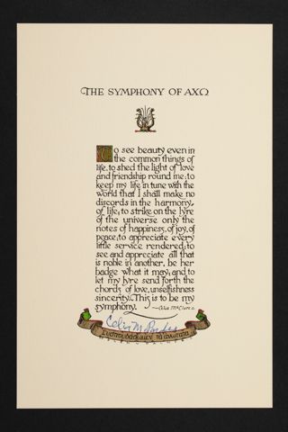 The Symphony of Alpha Chi Omega with Signature