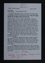 Ruth to Jan Crandall and Martha Hannegan Letter, August 21, 1984
