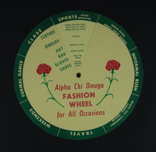 Alpha Chi Omega Fashion Wheel, 1965