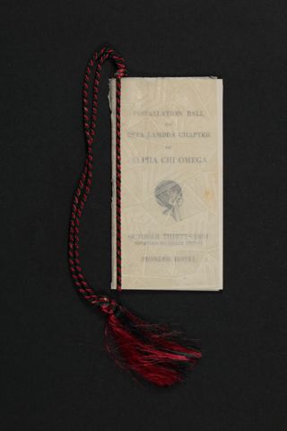 Beta Lambda Chapter Installation Ball Dance Card, October 31, 1930