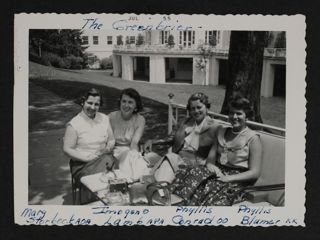 Storbeck, Lamb, Conrad and Blumer Lounging at Convention Photograph, 1955