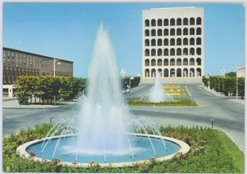 EUR Fountains and Palace of Exhibitions Postcard