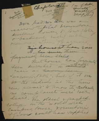 "The History of Alpha Omicron Pi" Chapter II Handwritten Page, c. 1923