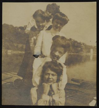 Five Omicron Chapter Members Photograph, 1904