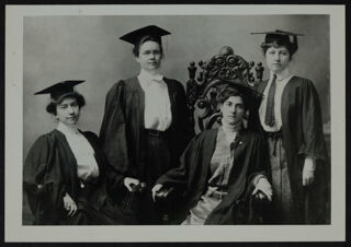 Founders Wearing Caps and Gowns Photograph, c. 1898