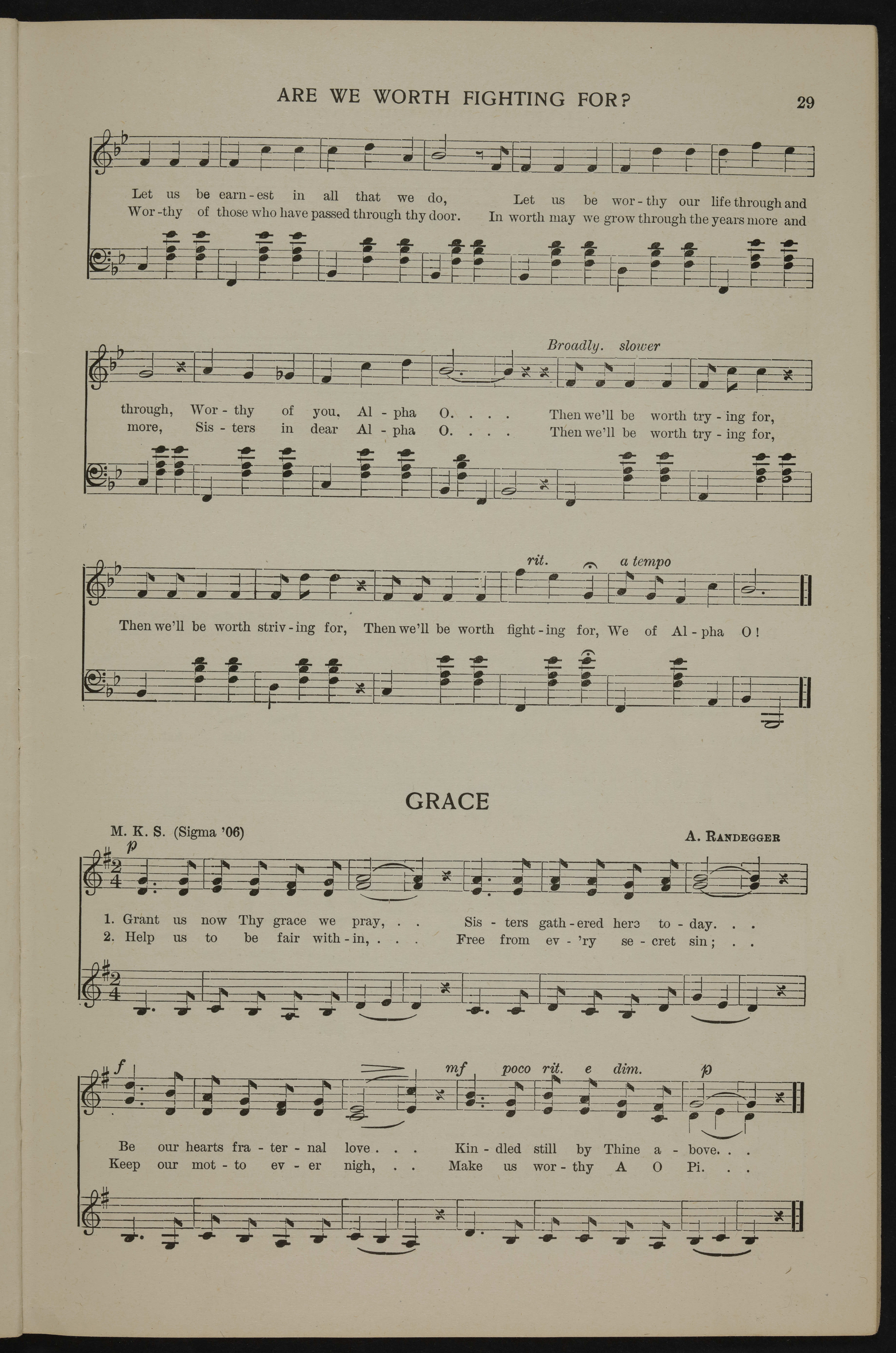 Lyrics Written to AOII Grace